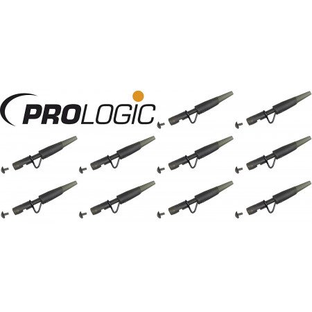 PROLOGIC závesky Heavy Duty Long Leadclip W/Pins Tailrubber 10 ks